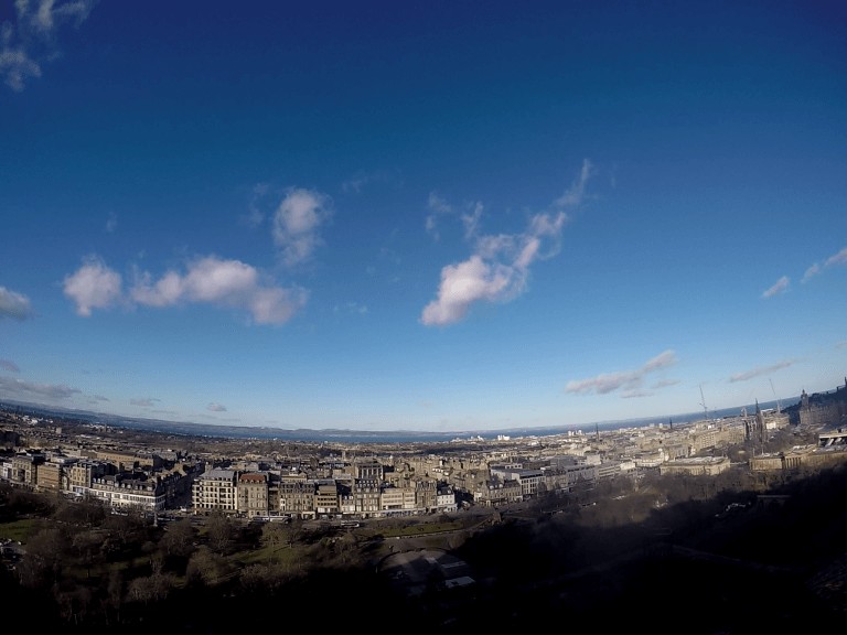 Vistas desde el Castillo de Edimburgo, Escocia