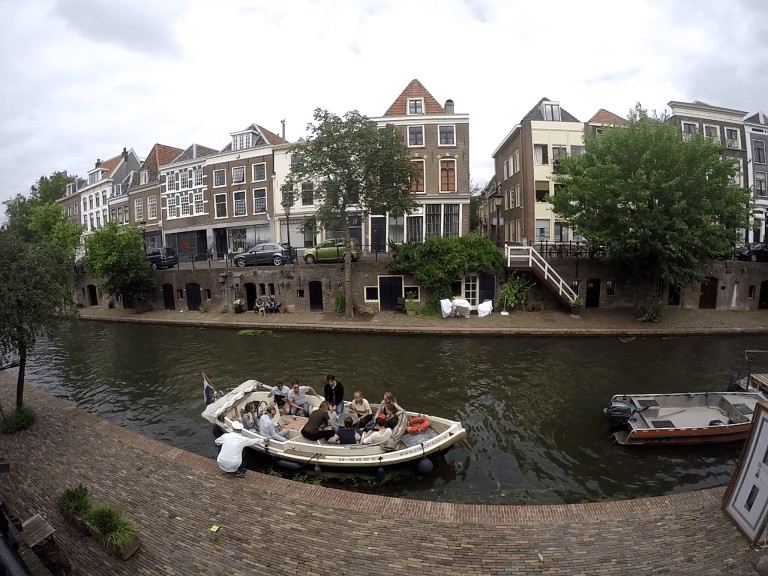 Oudegracht, Canal de Utrecht - Holanda