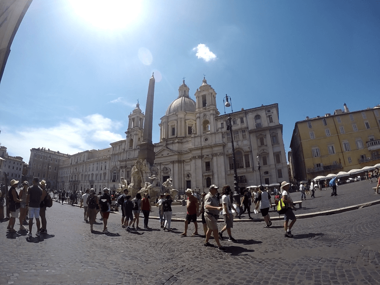 Plaza Navona y Fuente de Los Cuatro Ríos