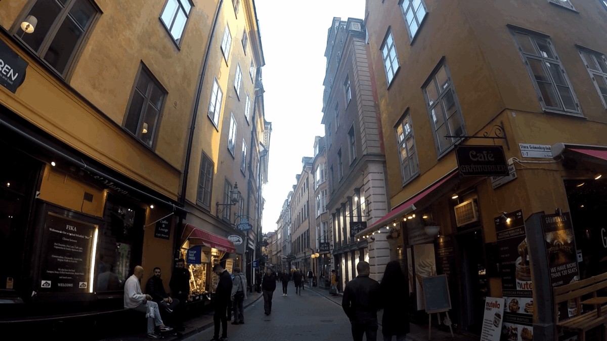 Calles de la ciudad vieja de Estocolmo