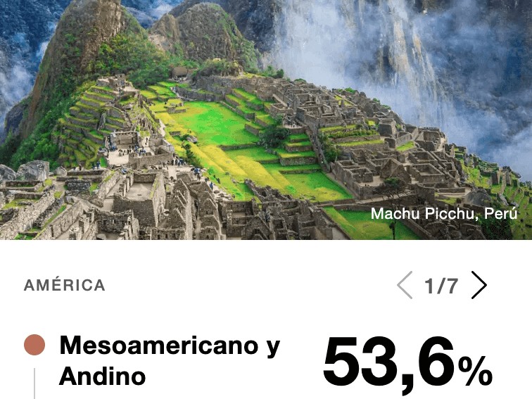 MyHeritage Test de ADN: Mesoamericano y Andino