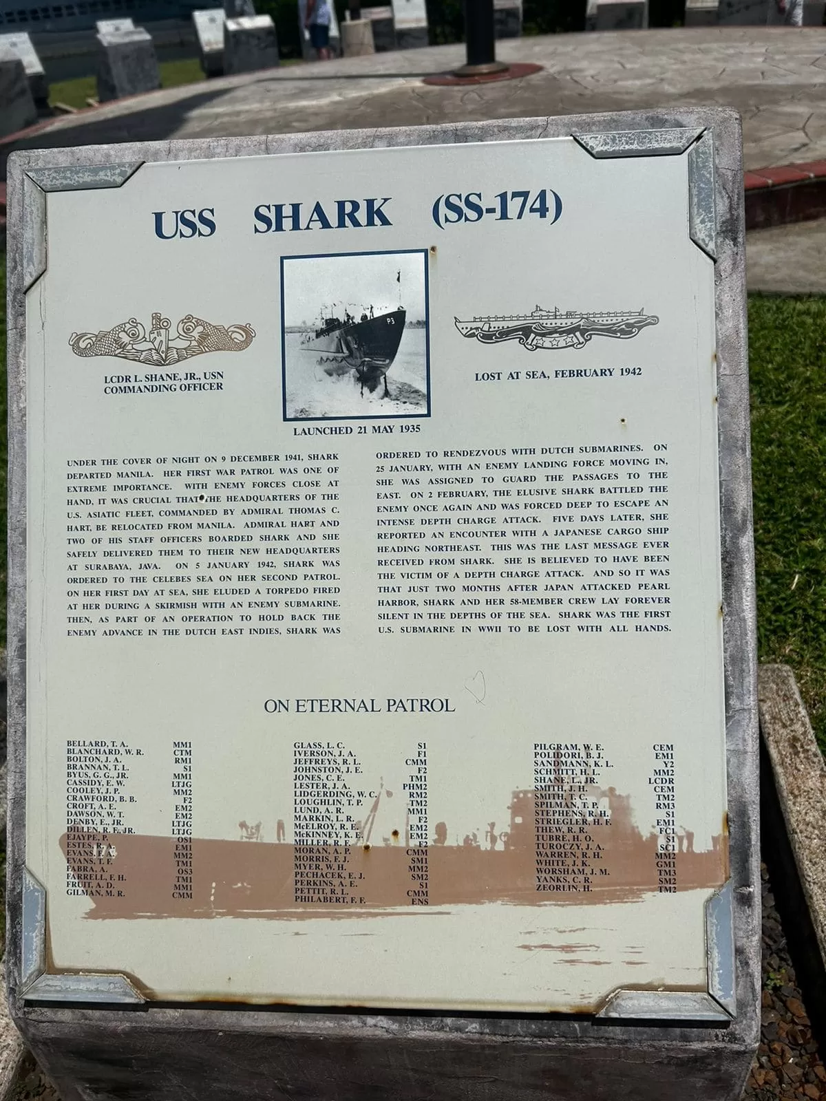 USS Shark en Estados Unidos