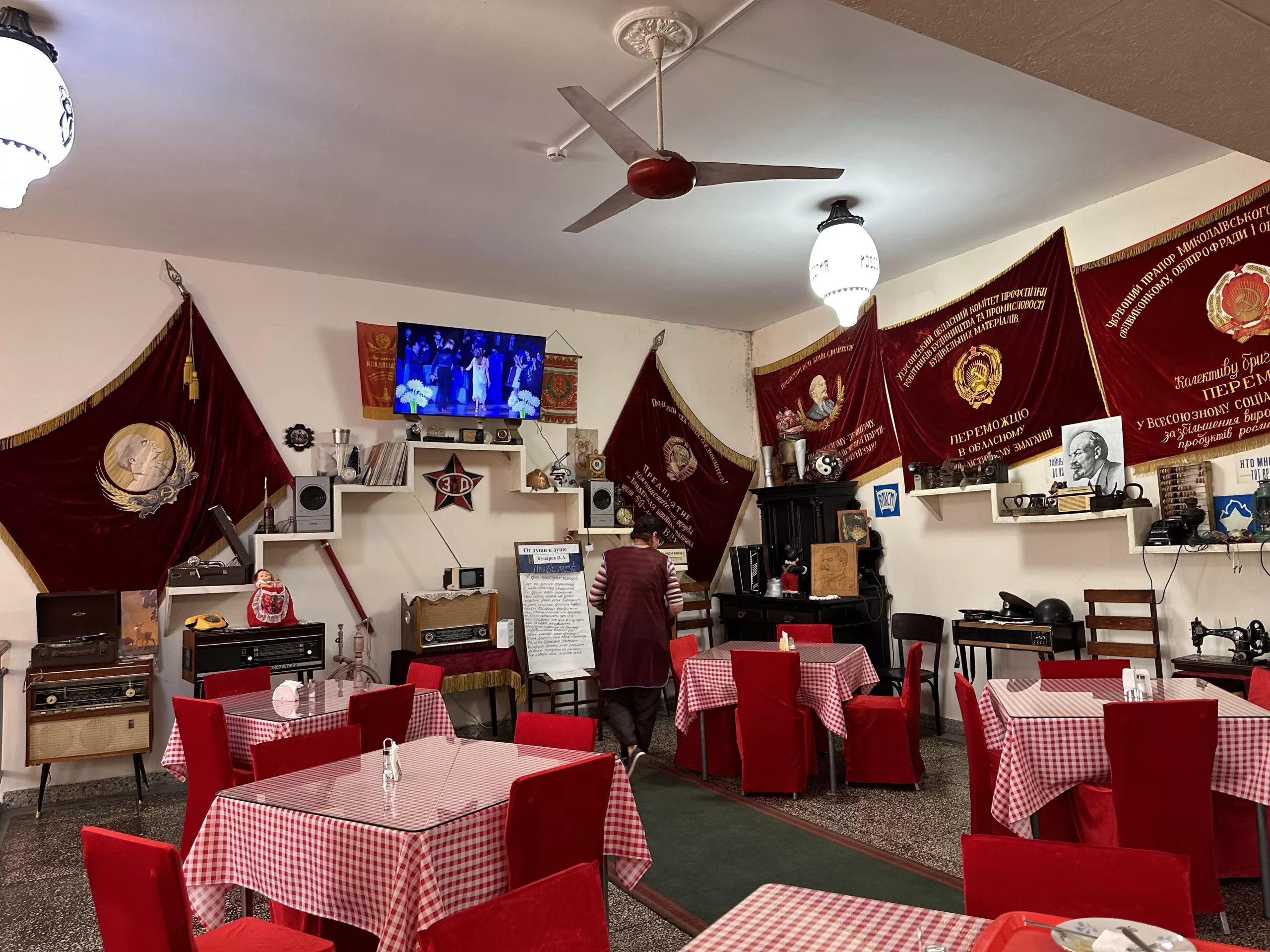 Interior del restaurante soviético
