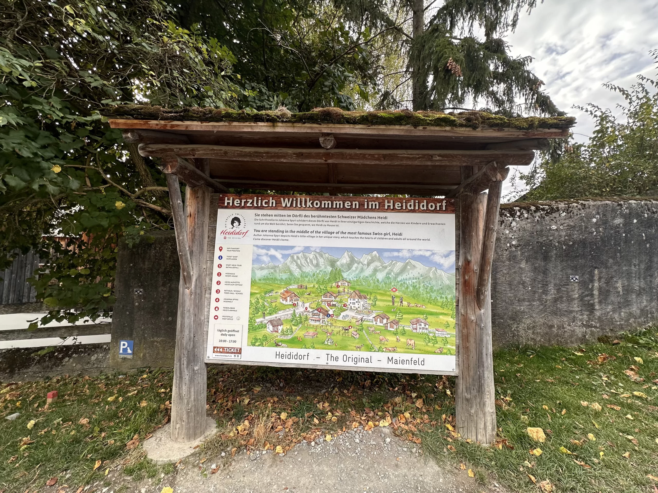 Mapa de Heidiland en Suiza