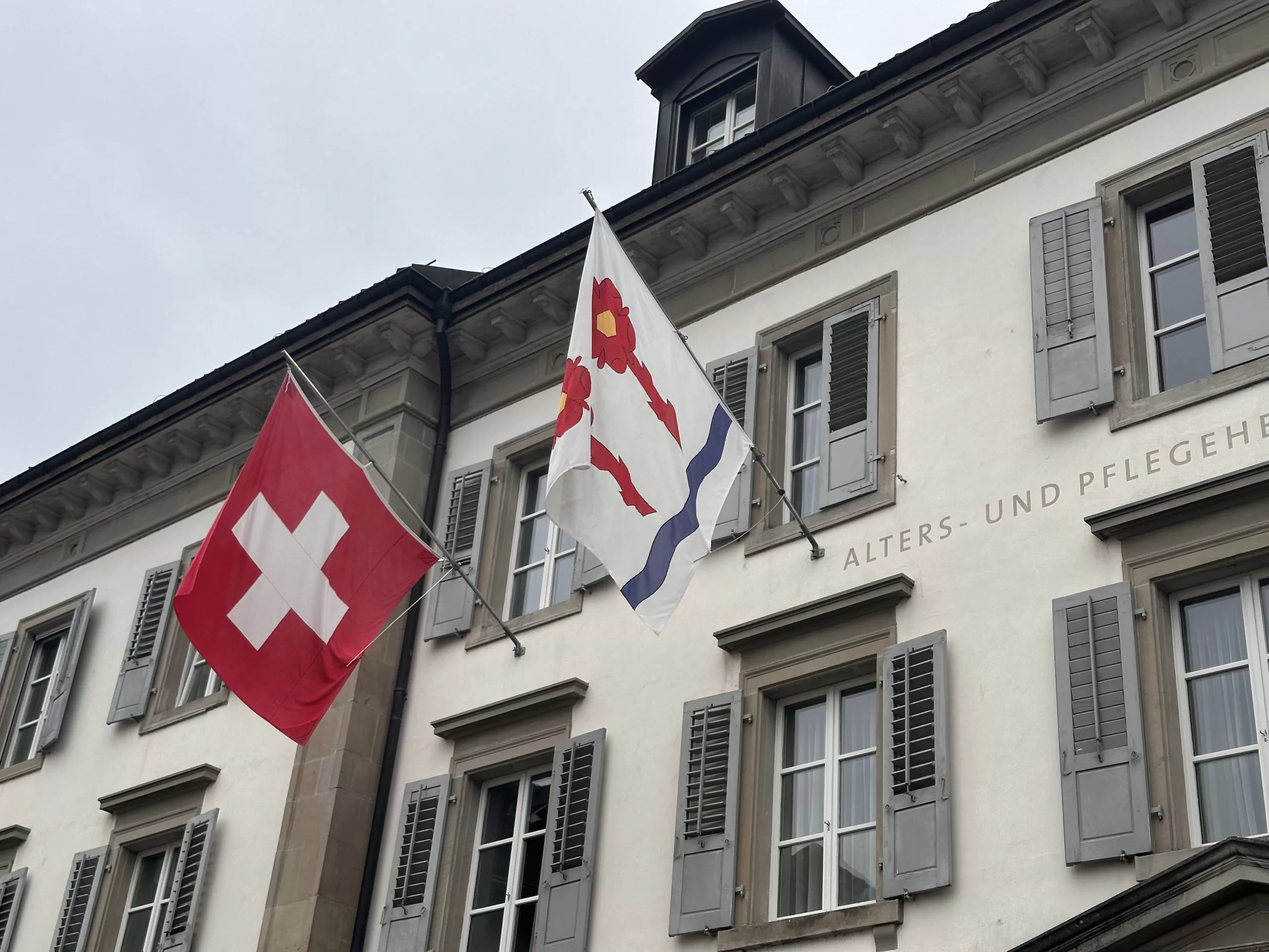 Bandera de Suiza en Rapperswil