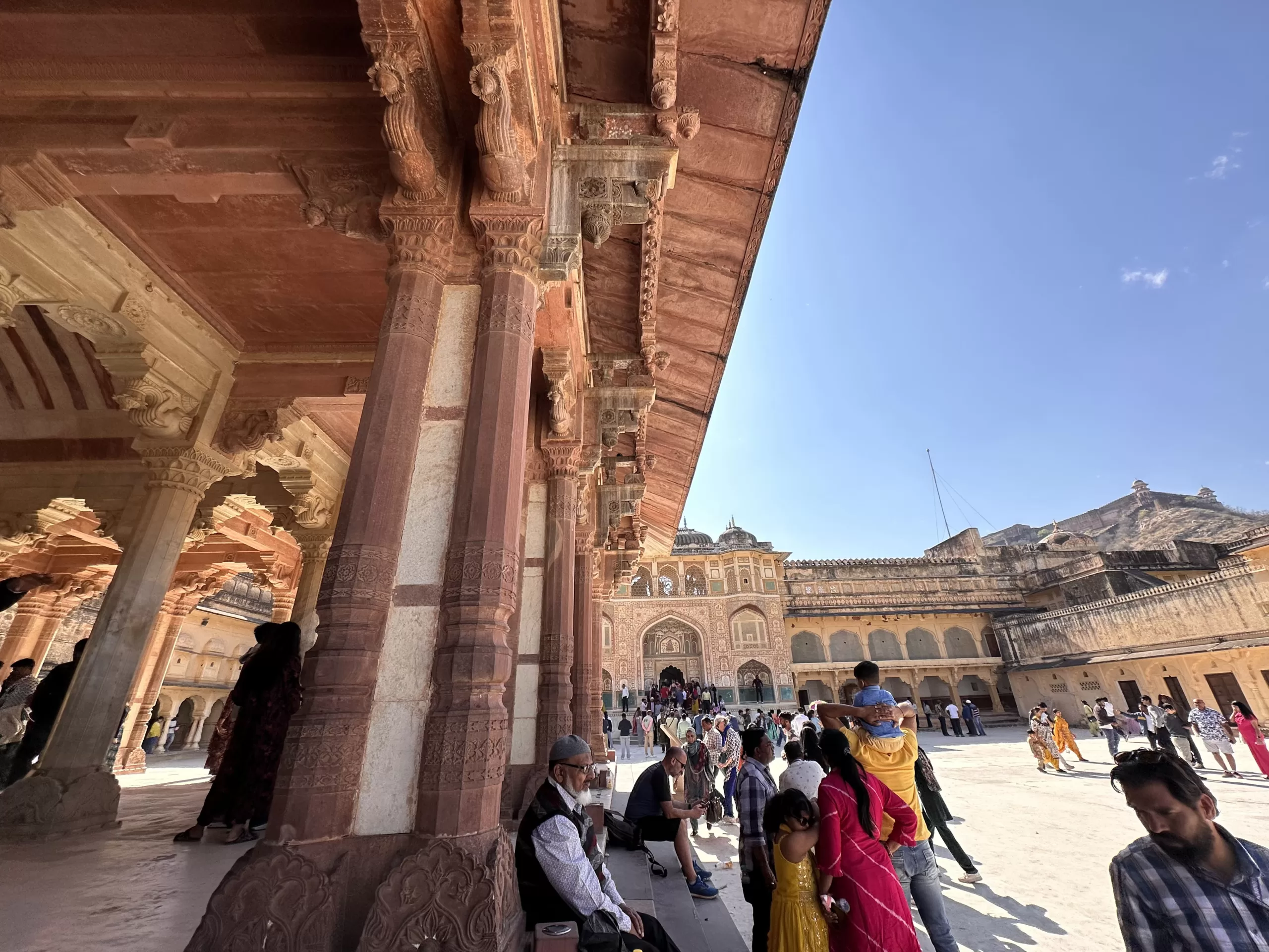 Interior del Fuerte Amber en Jaipur