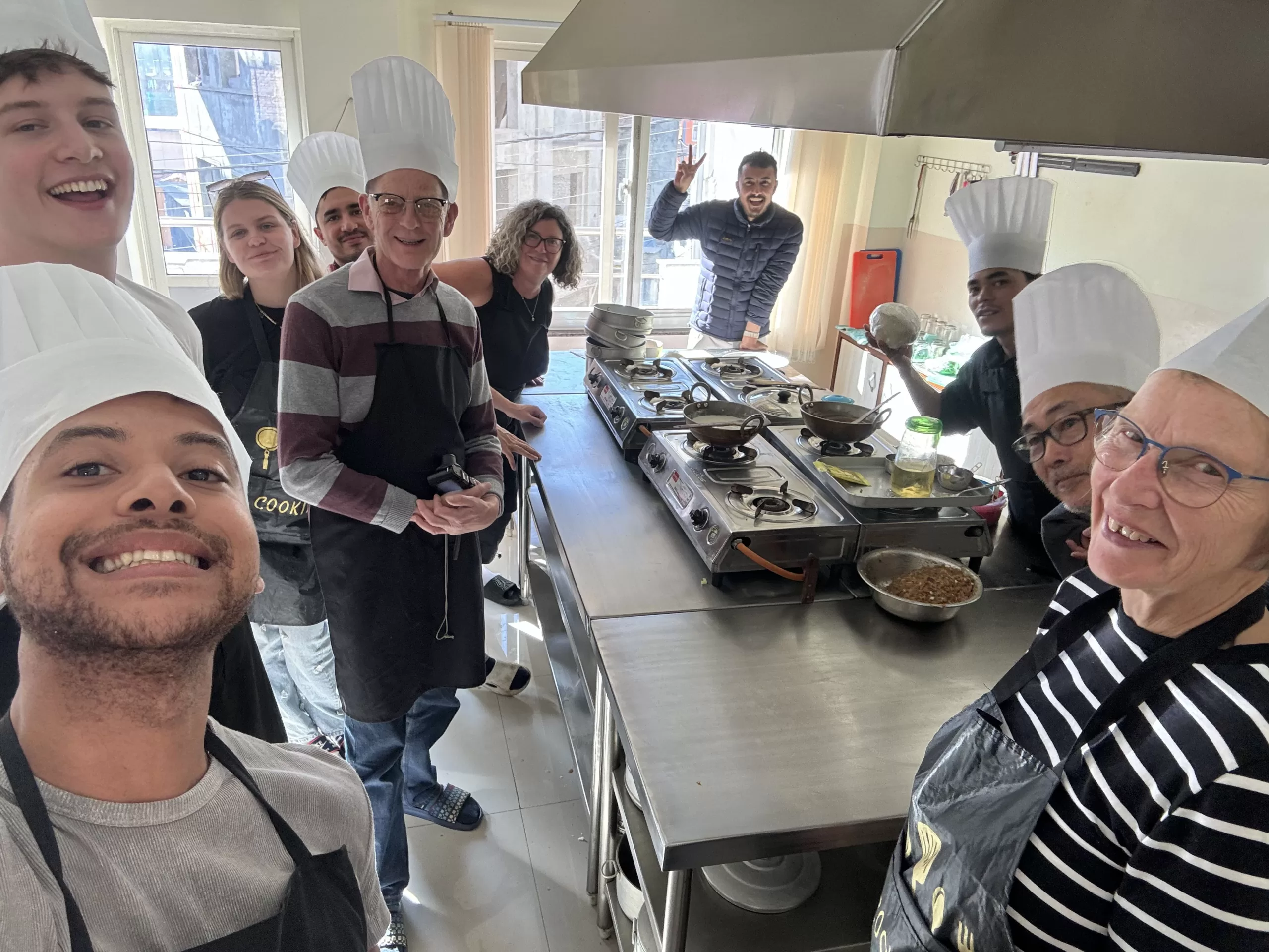 Cocinando Momos en Katmandú