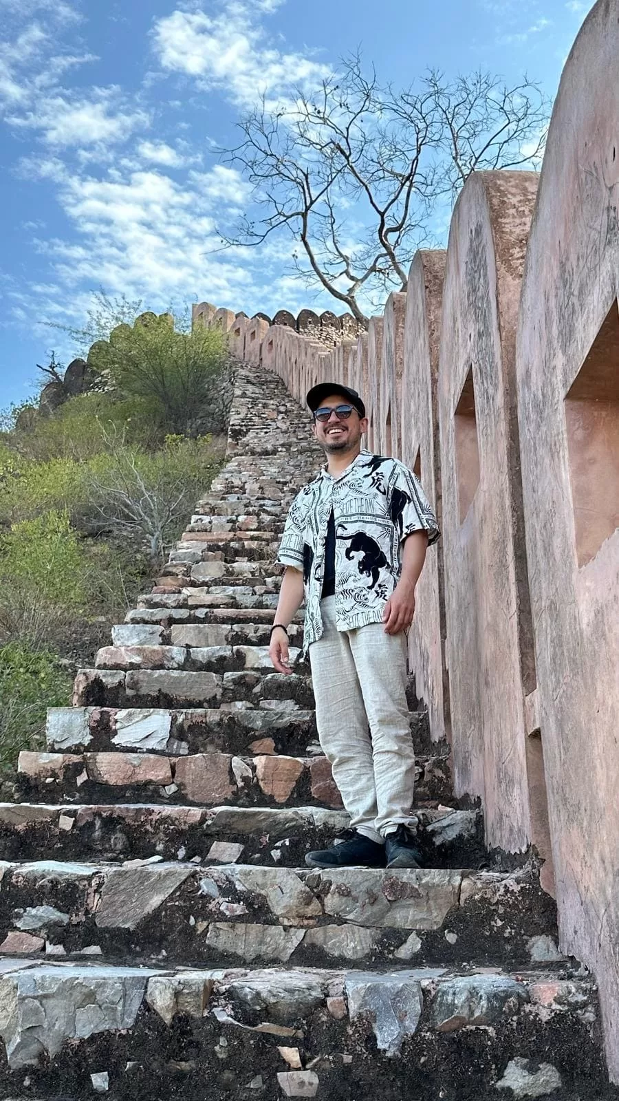 Subiendo por la Muralla de Jaipur