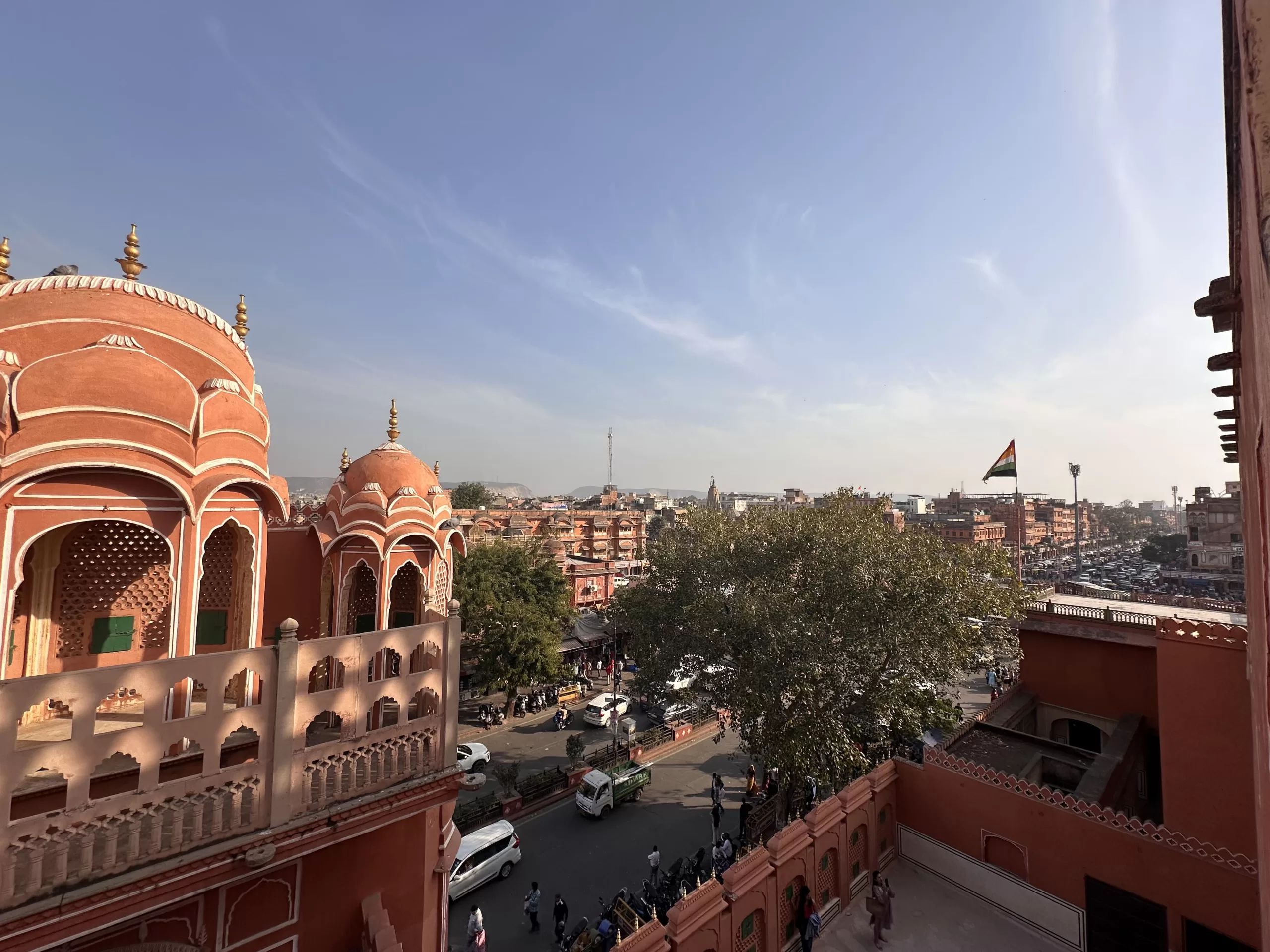 Vistas desde la parte superior del palacio en Jaipur