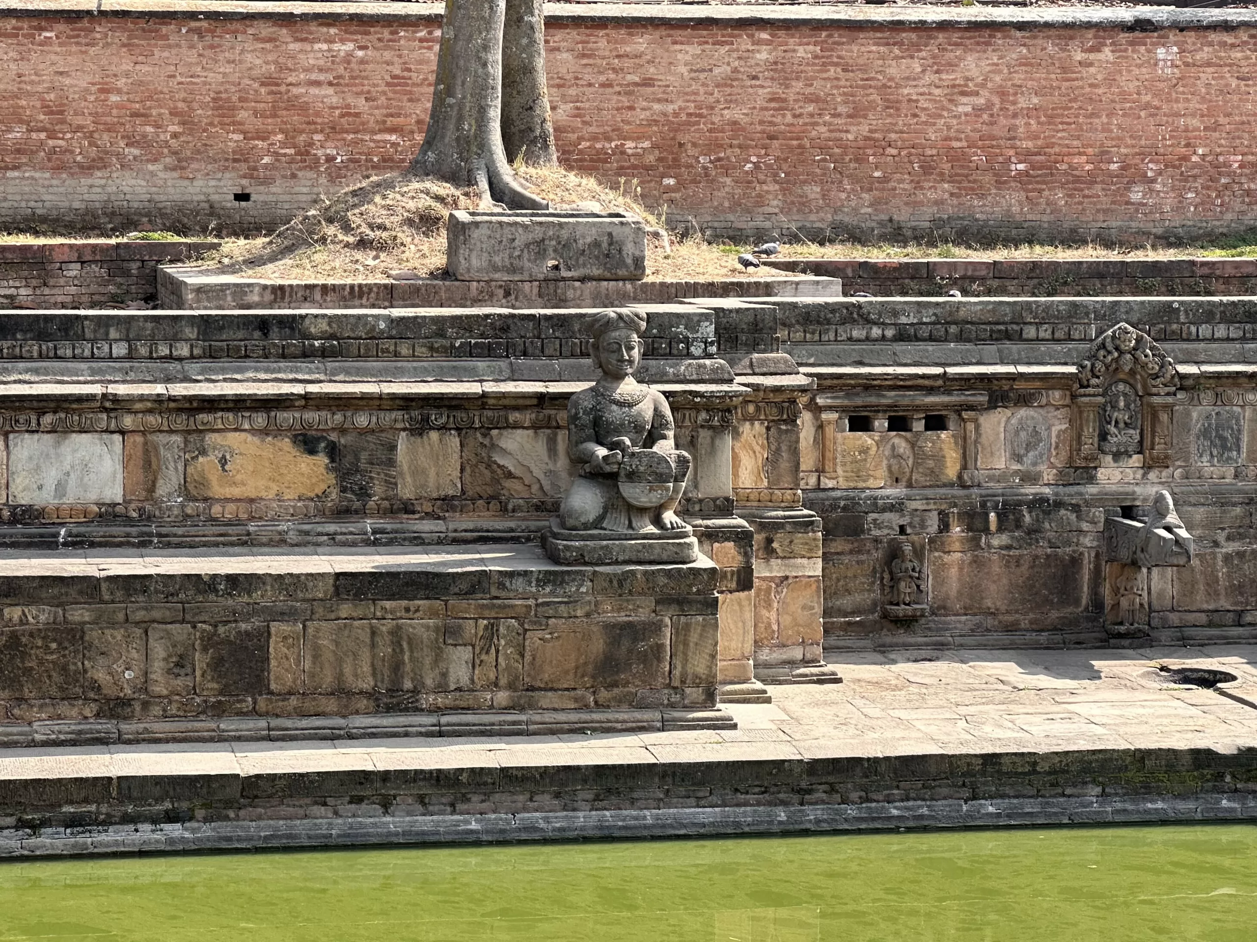 Interior del palacio de Katmandú en Nepal