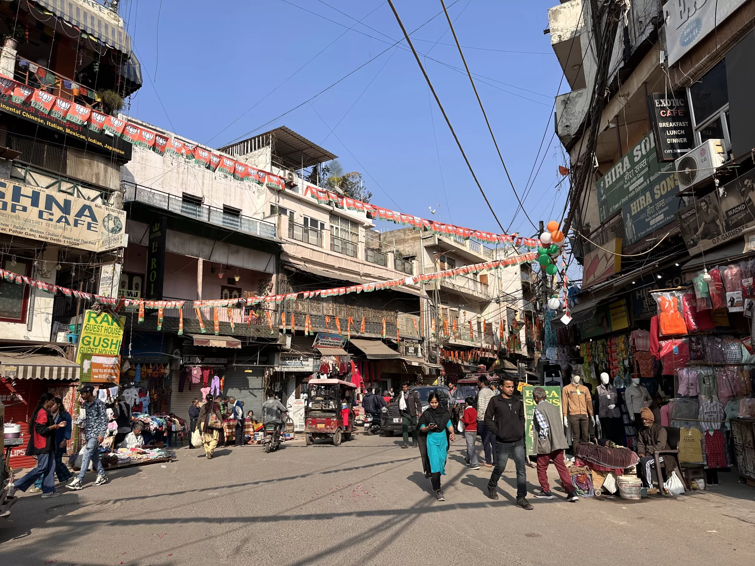 Bazar en el centro de la ciudad capital de la India