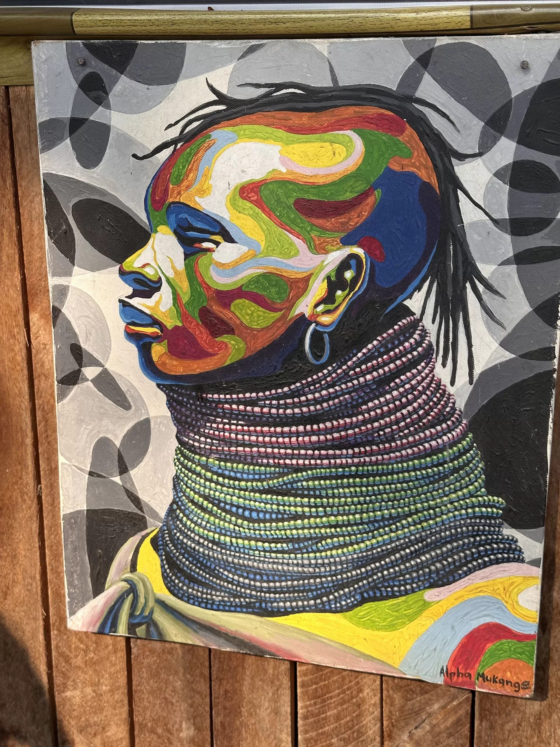 Pintura de las mujeres Jirafa en Tailandia
