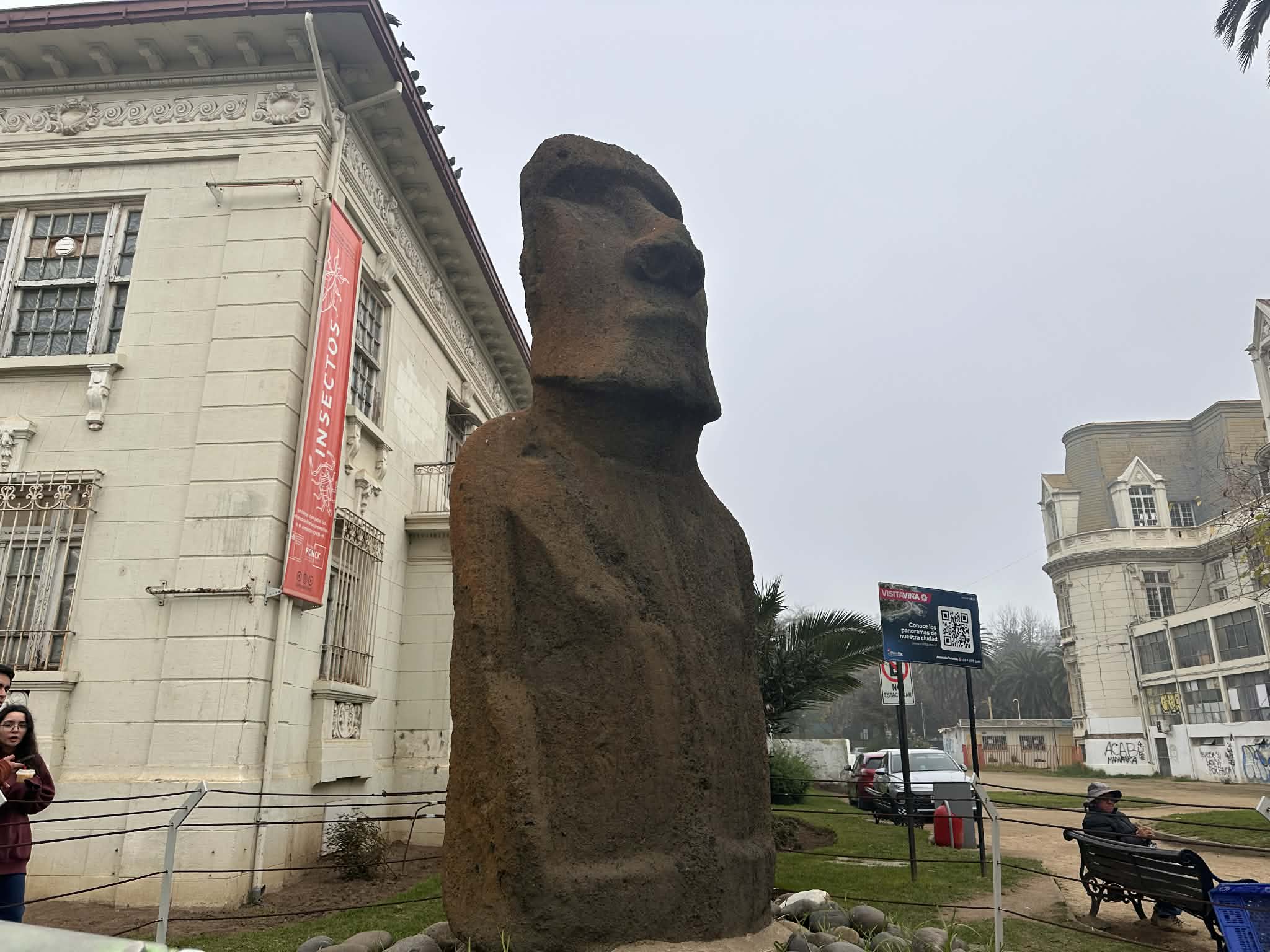 Moái estatua de la isla de Pascua en Viña del Mar