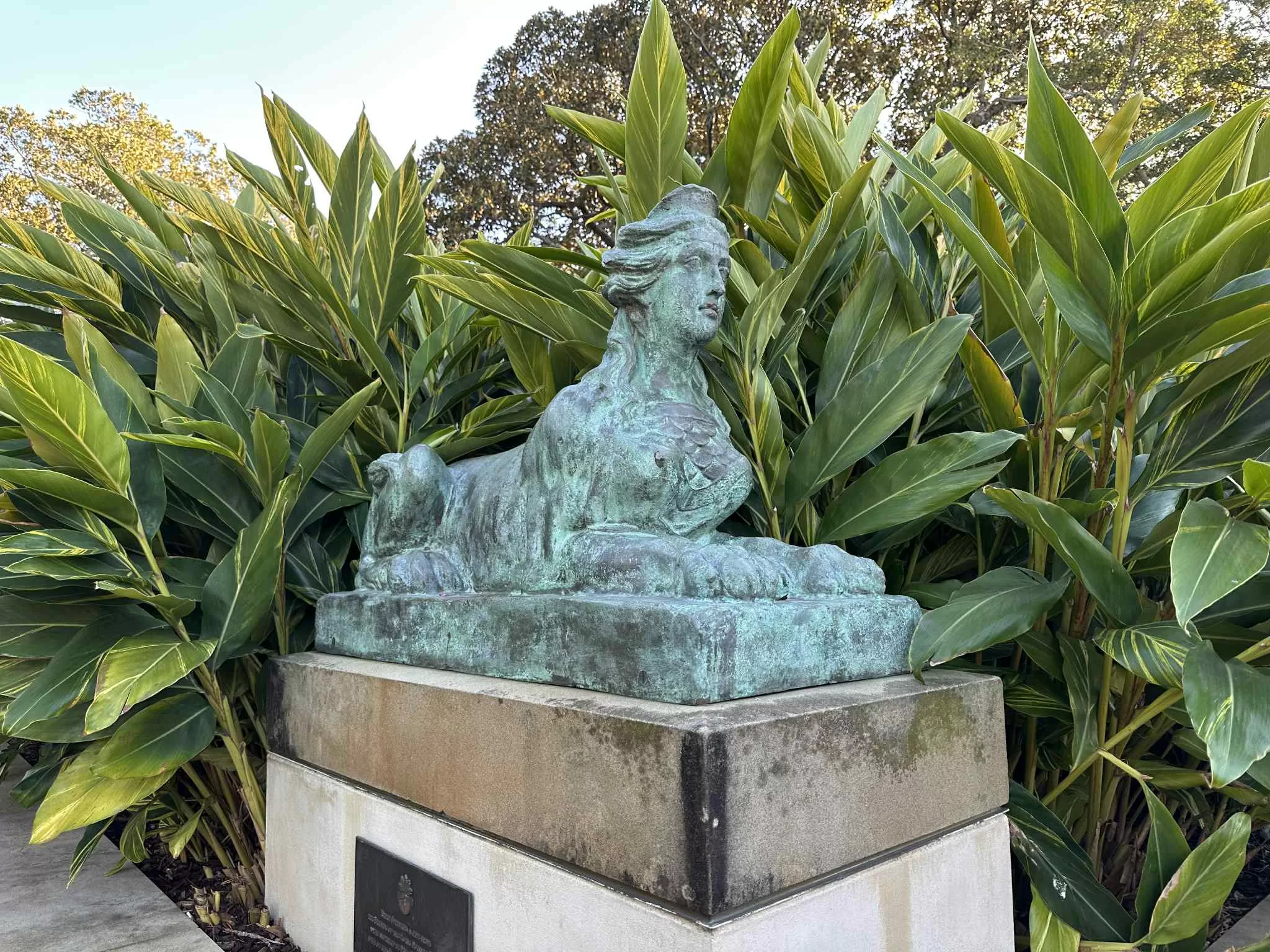 Estatua en los jardines reales de Australia