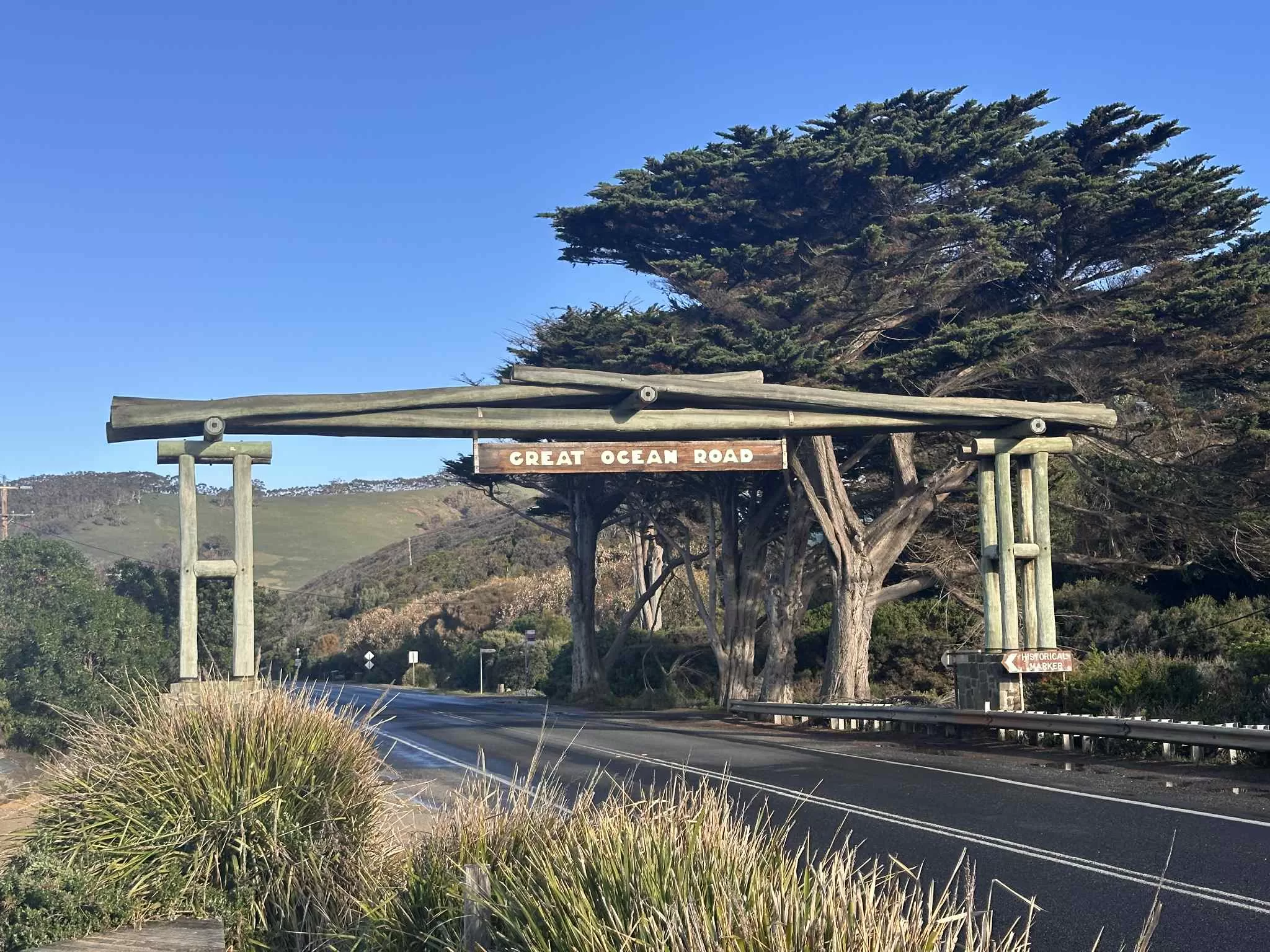 Entrada al Great Ocean Road en el sur de Australia