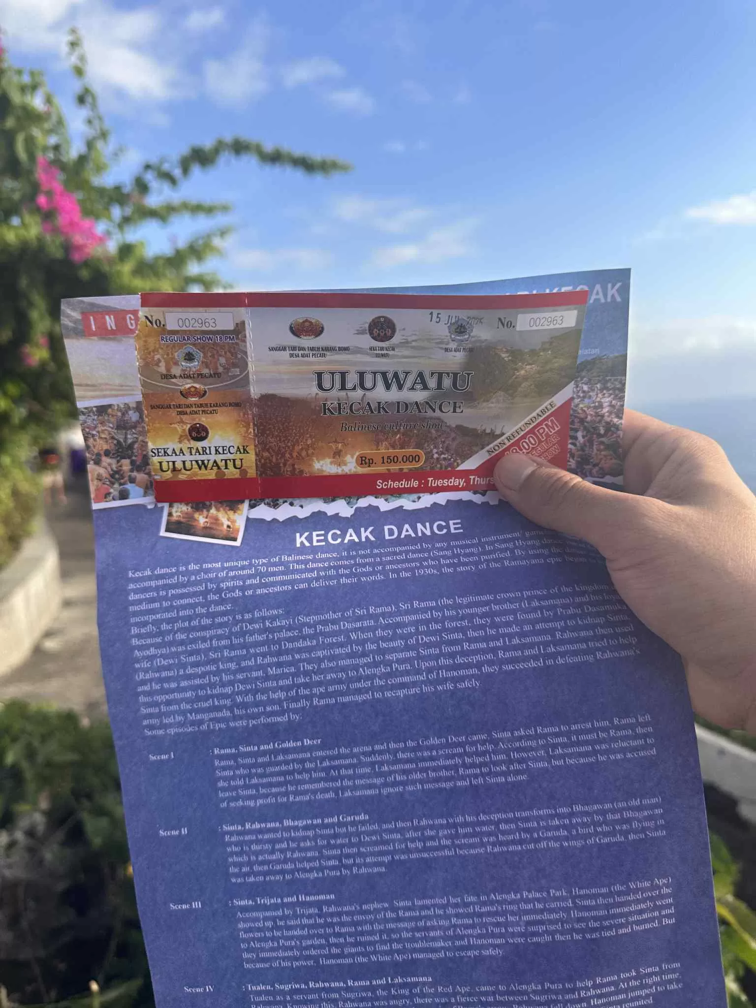 Entradas al Kecak Dance en Bali