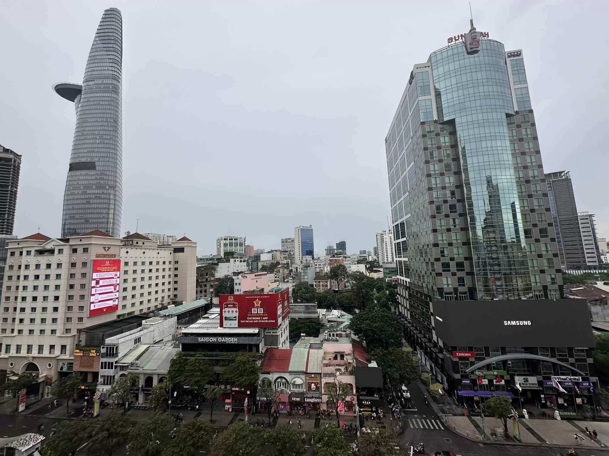 Vistas panorámicas a la ciudad de Ho Chi Minh en Saigon