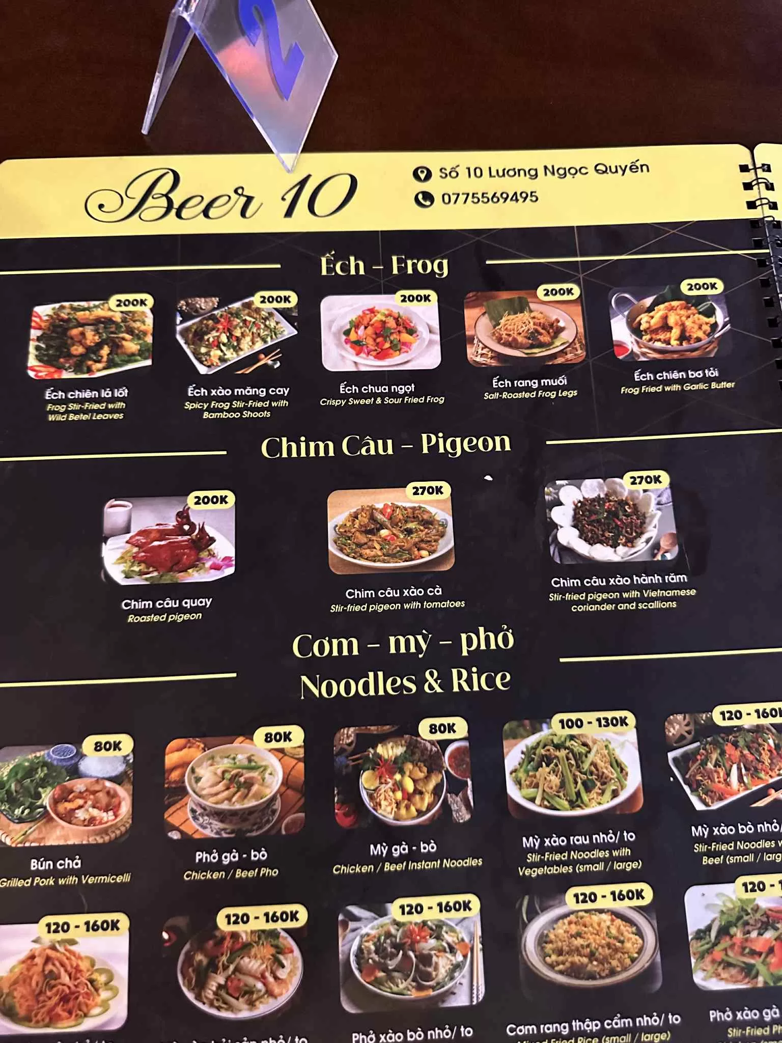 Menú de comida vietnamita - Comida típica en Vietnam