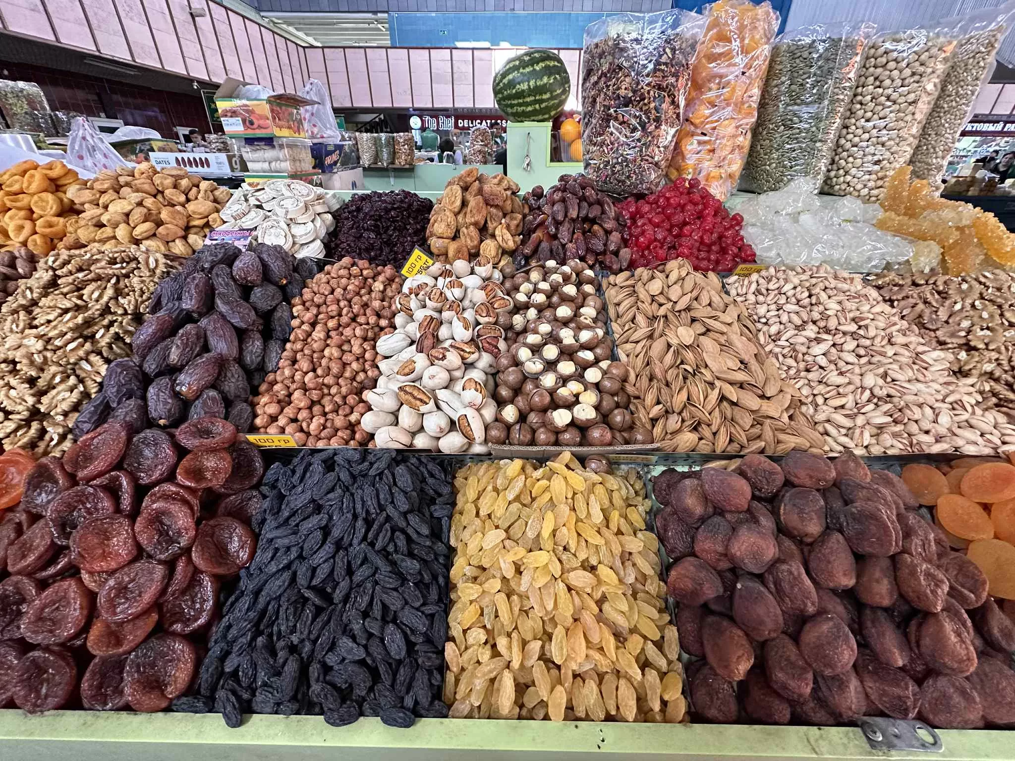 Productos en el mercado de Kazajistán