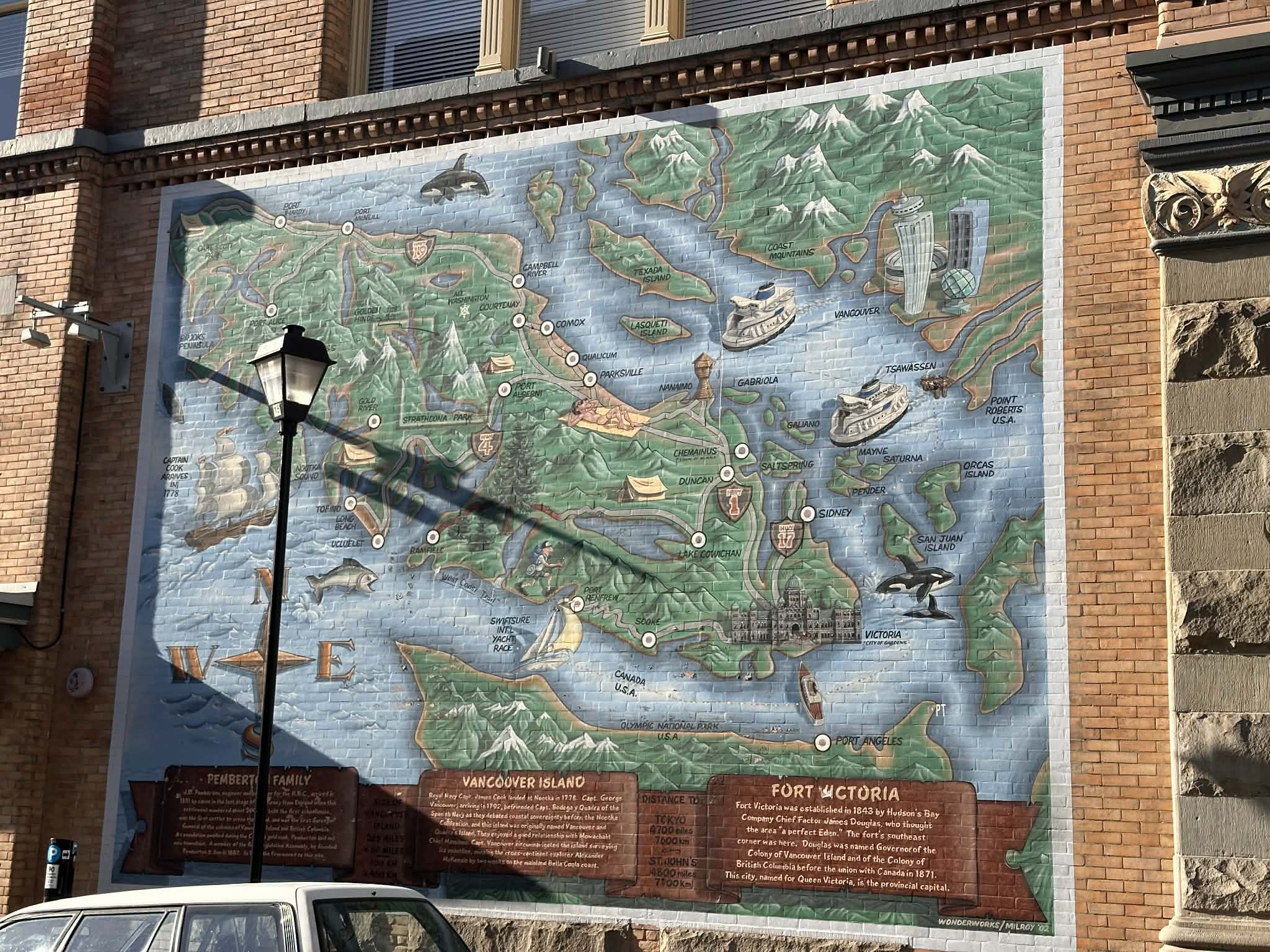 Mural de la Isla de Vancouver en Canadá