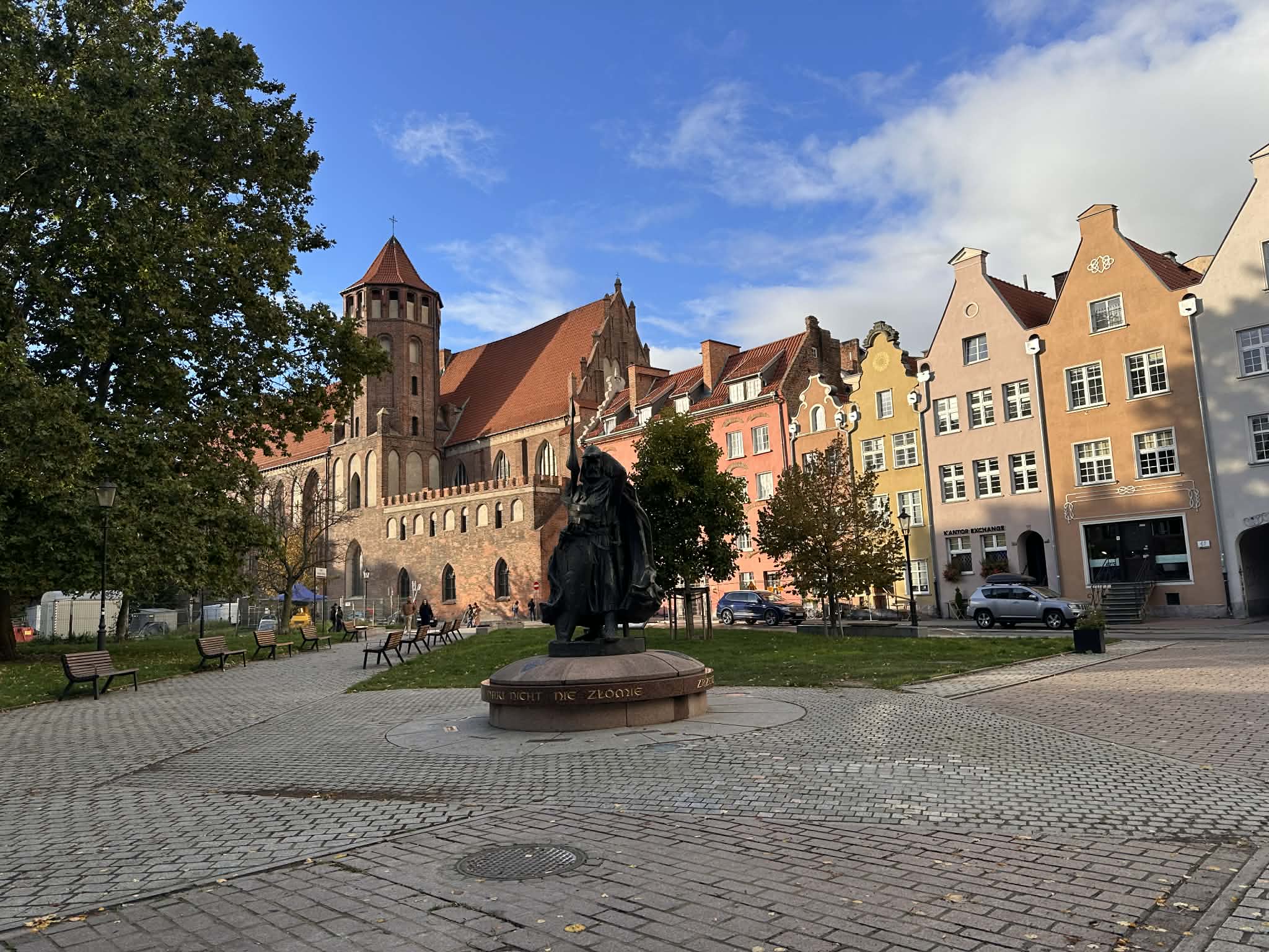 Plaza en el centro de Gdansk
