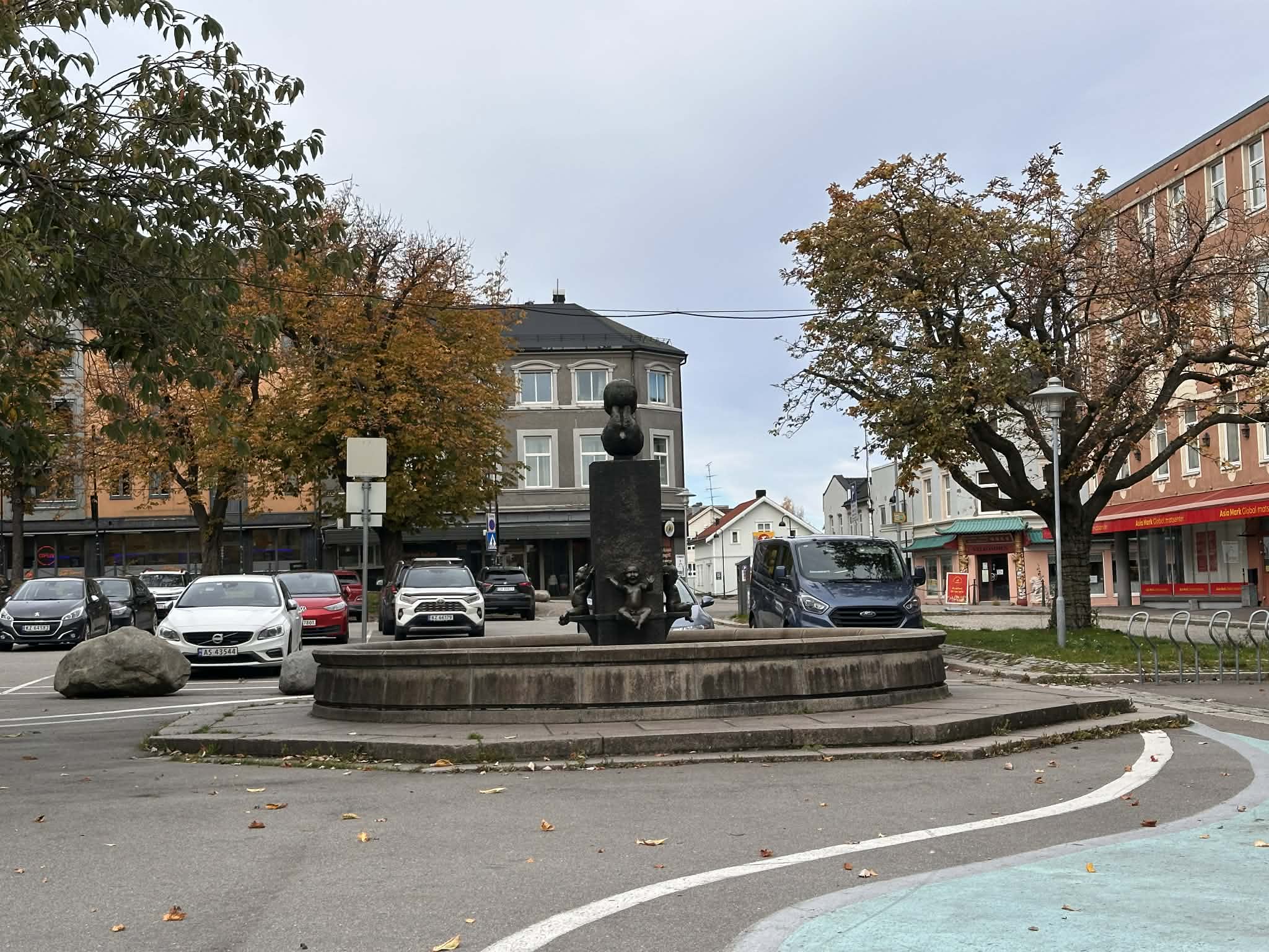 Fuente en el centro de la ciudad