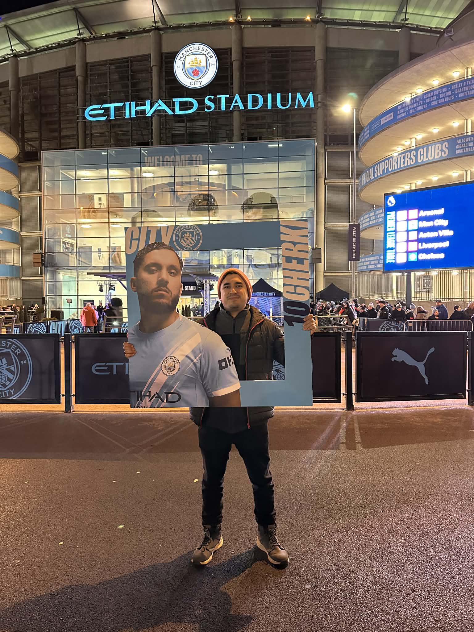 Foto como jugadores del Etihad Stadium