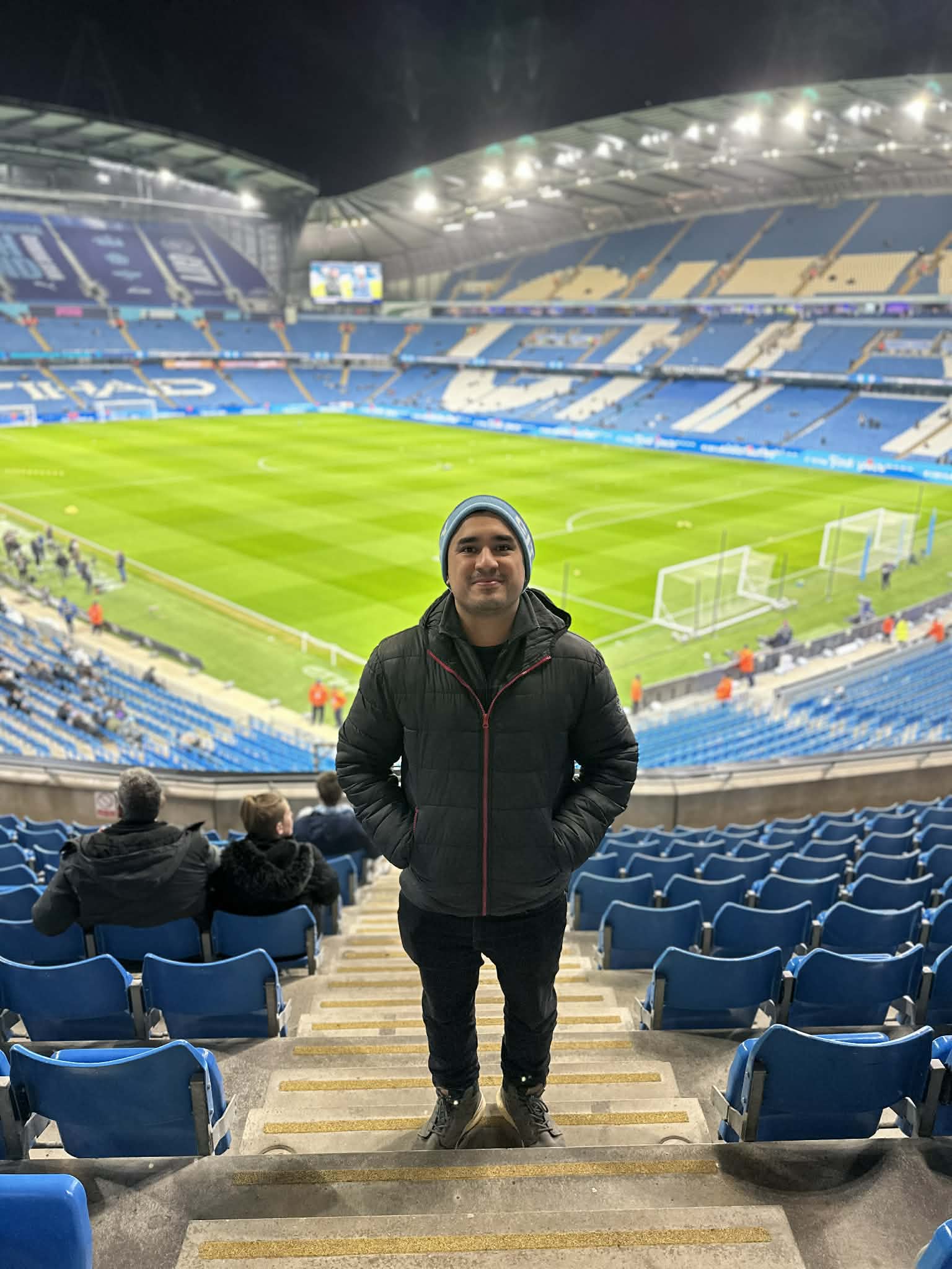 Foto en el interior del estadio del Manchester City