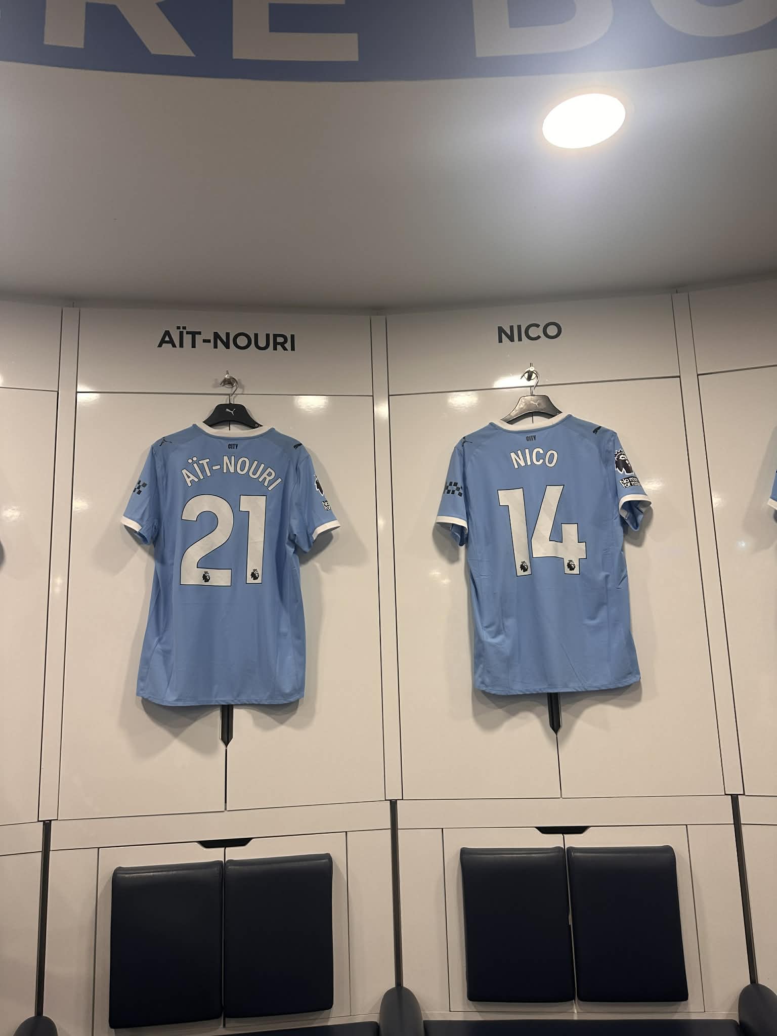 Vestidores de los jugadores del Manchester City