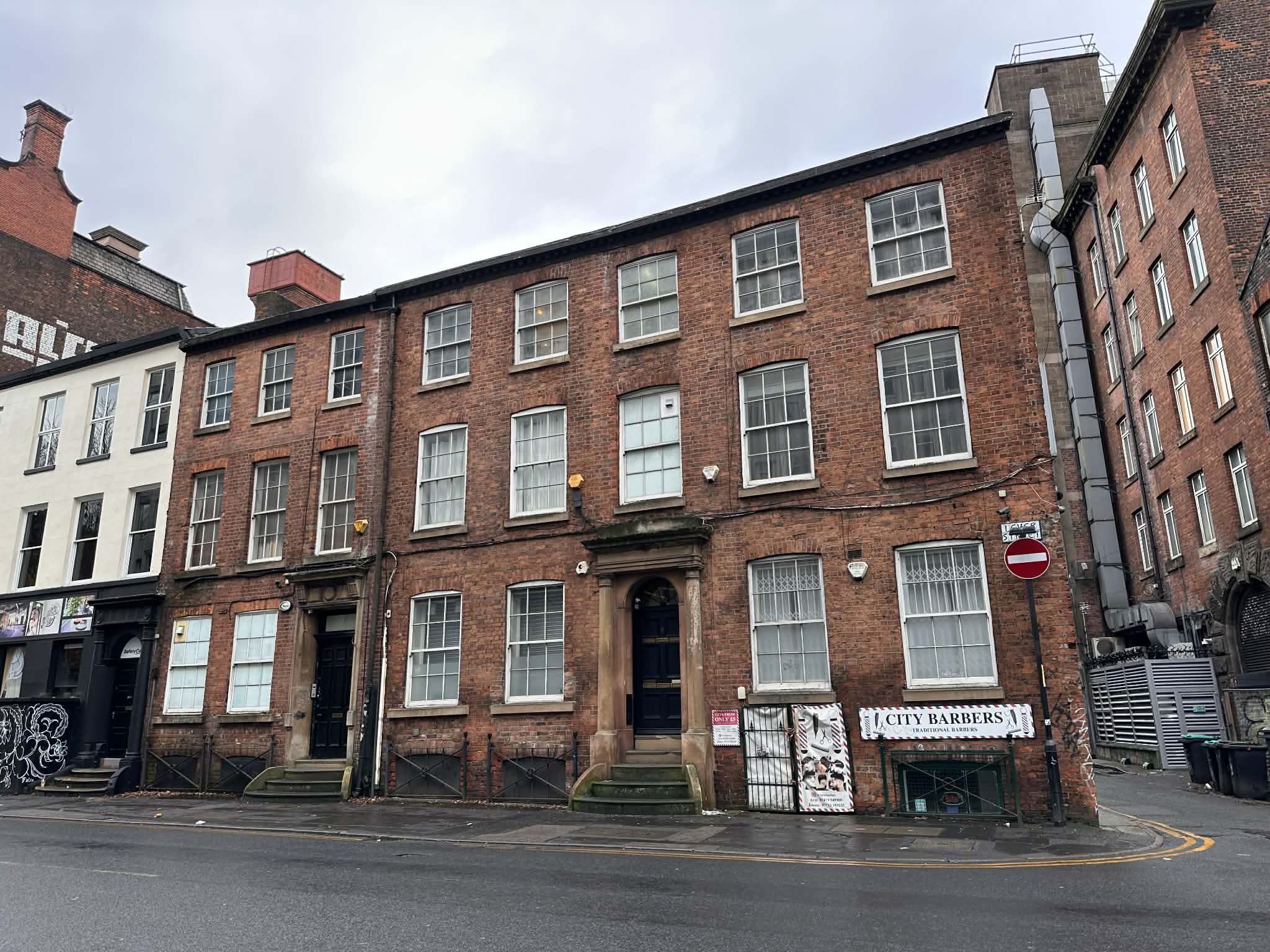 Edificios de ladrillos en la ciudad de Manchester