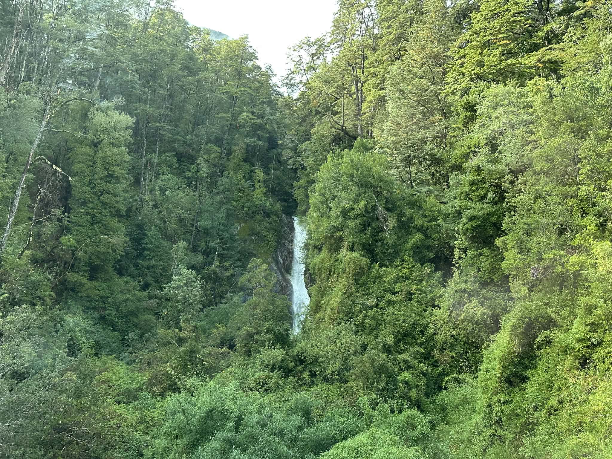 Cascada en el parque Nacional Pérez Rosales de Chile