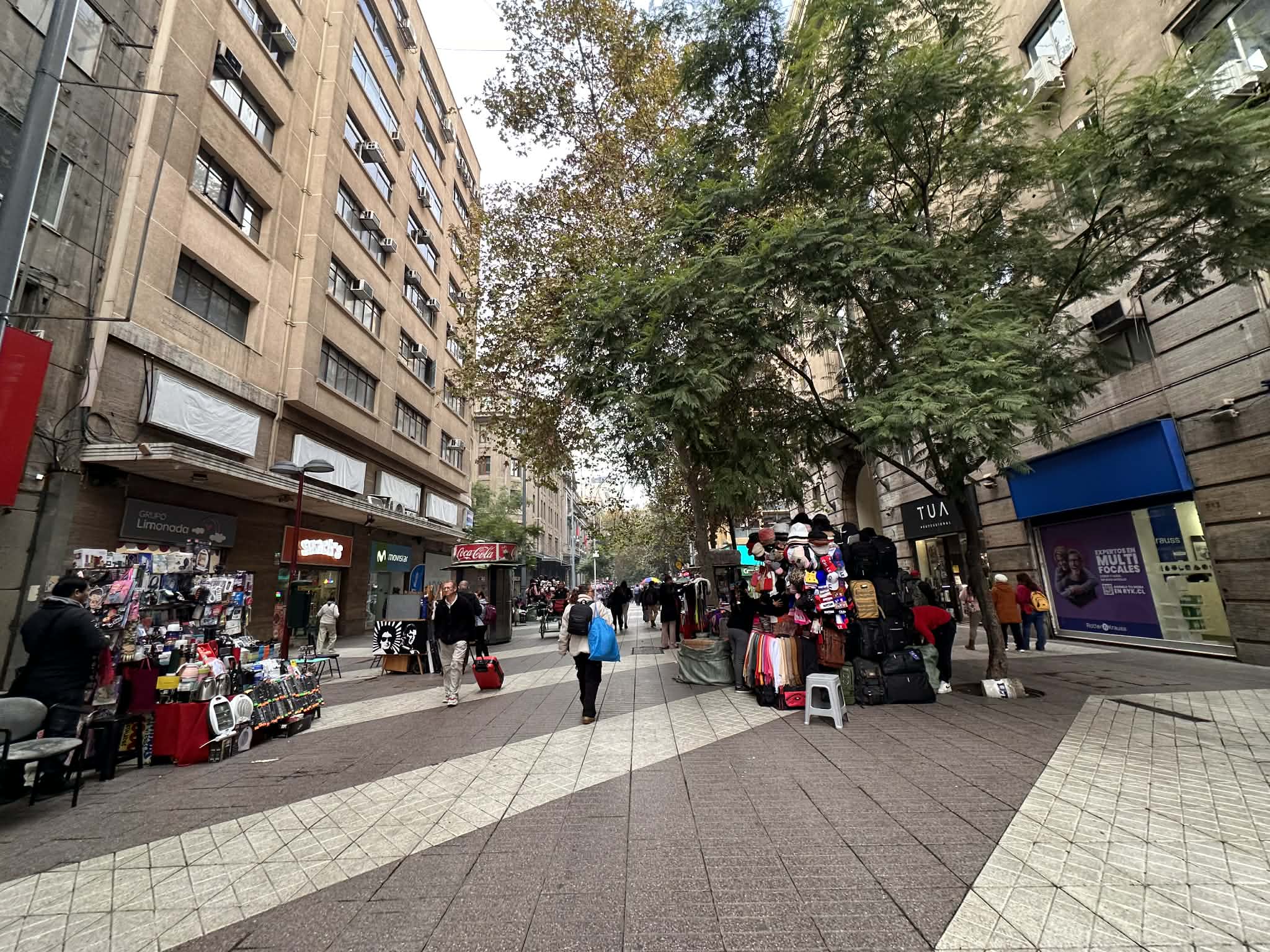 Paseo Ahumada en Santiago de Chile