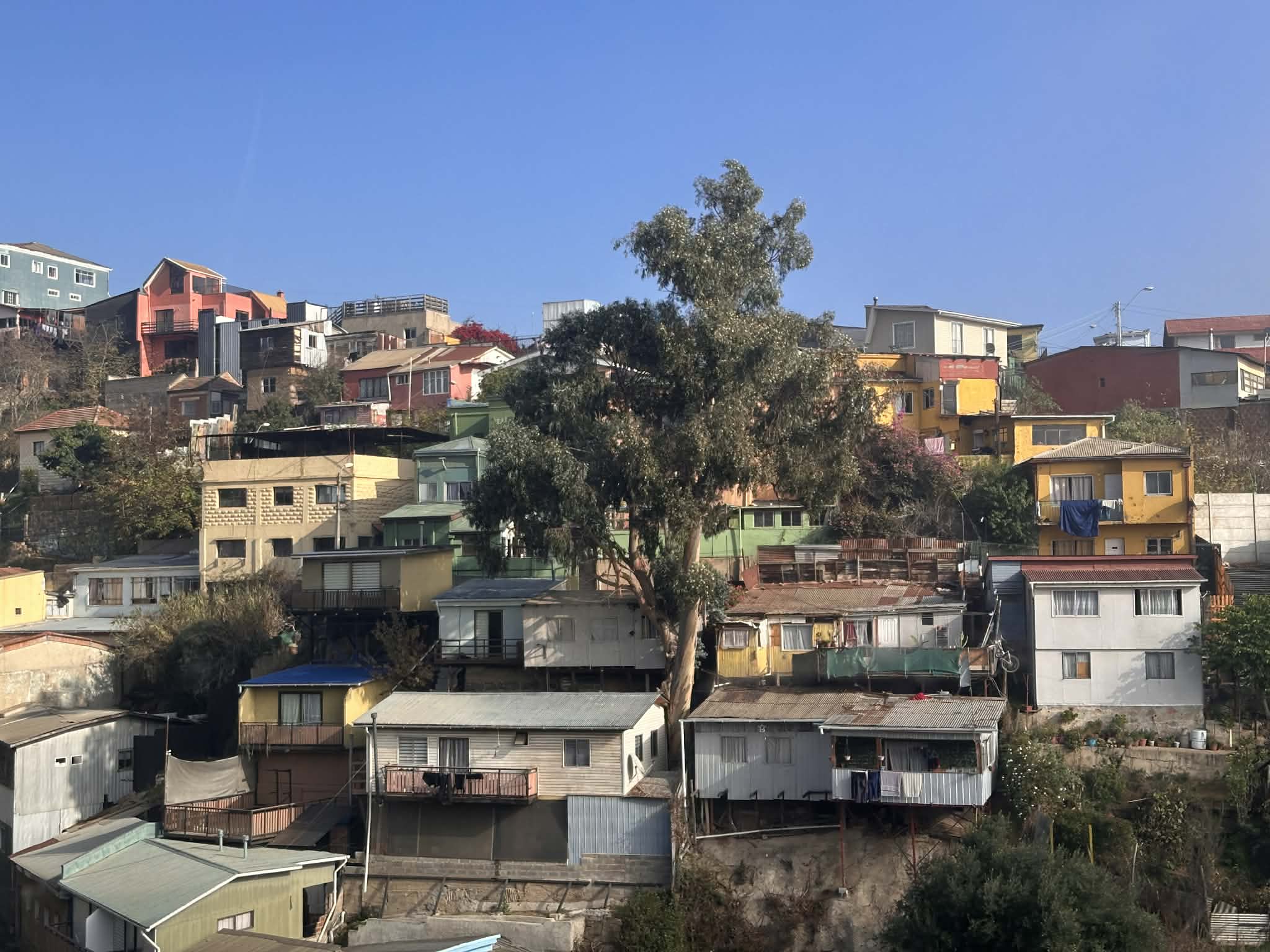 Casas de la ciudad de Valparaiso en Chile