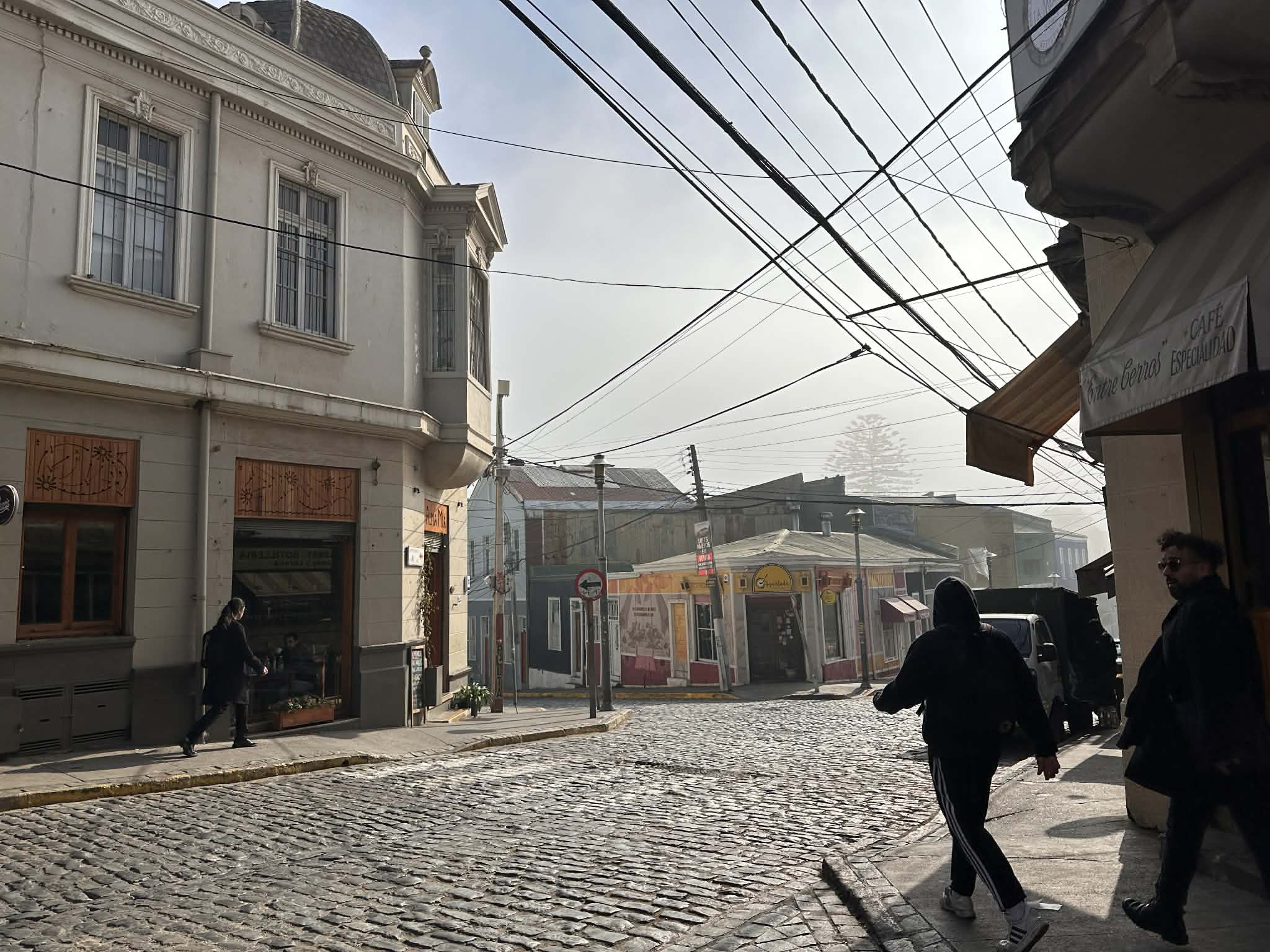Calles empedradas de la ciudad de Valpo