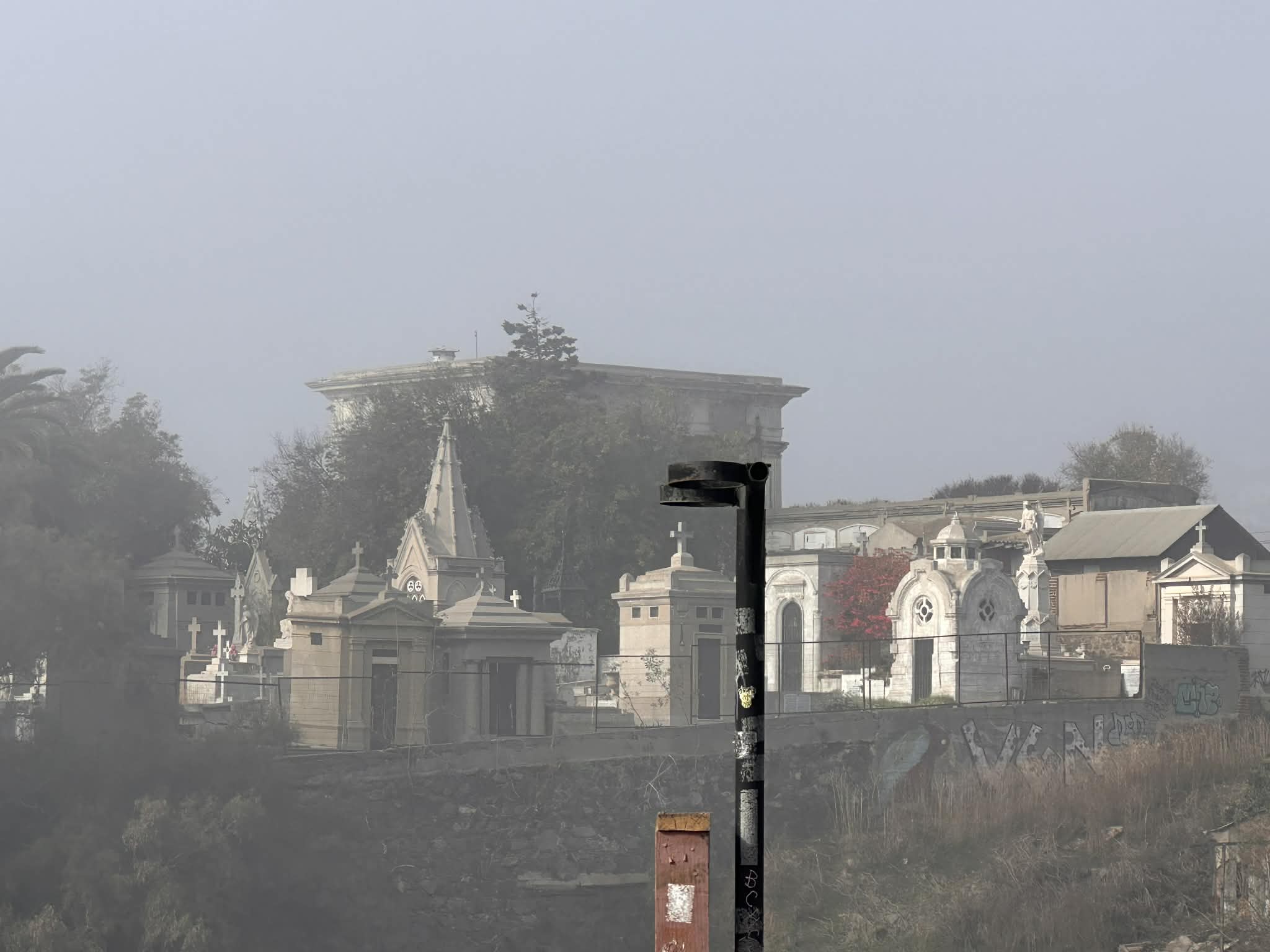 Cementerio de la ciudad de Valpo en Chile