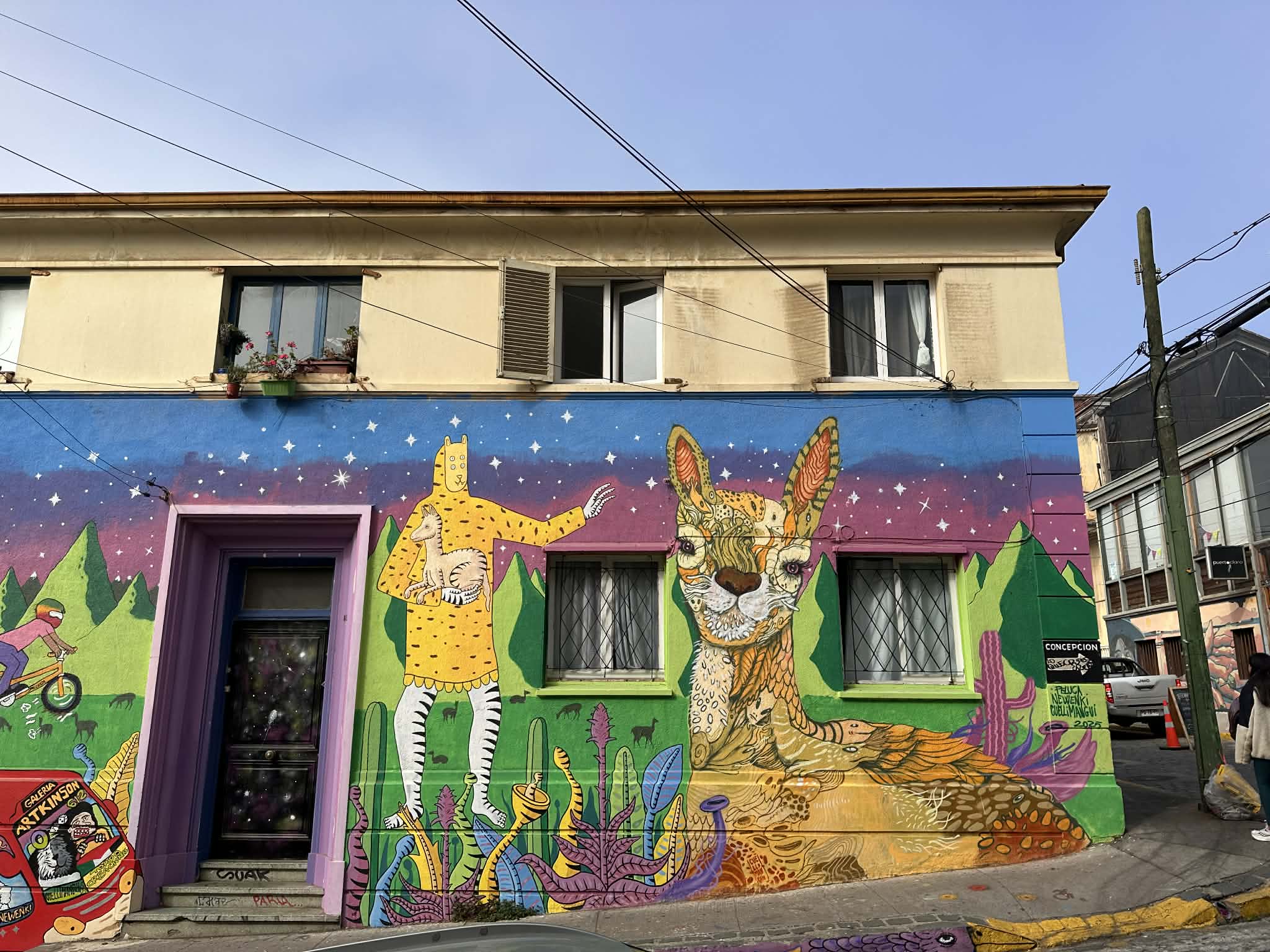 Mural de llama en Valparaíso en Chile
