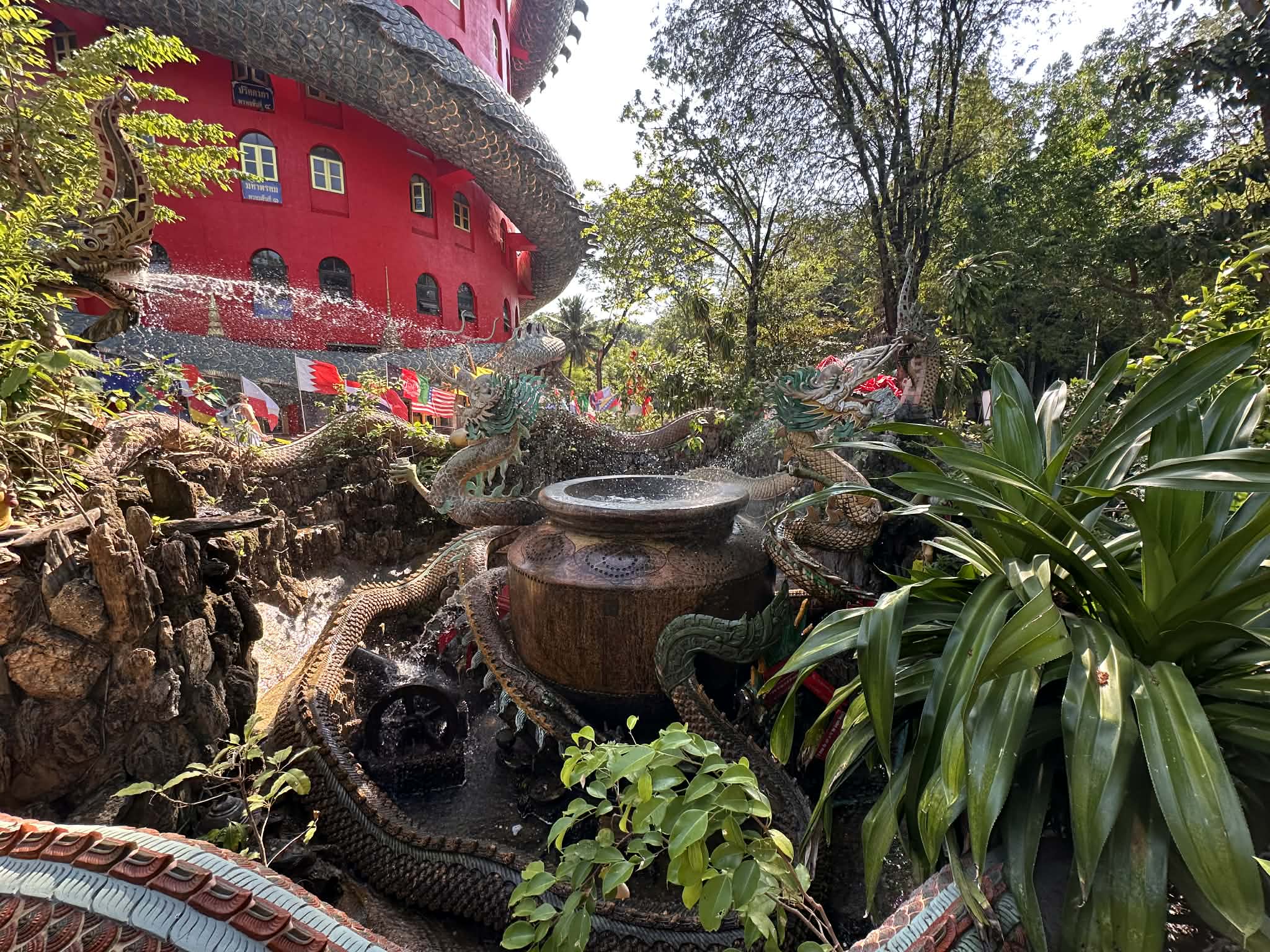 Jardín botánico y el estanque de Bangkok